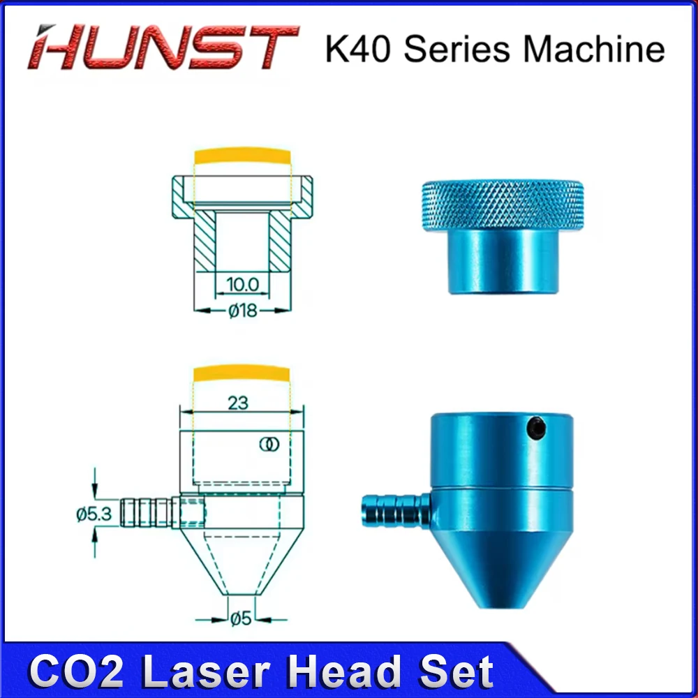 HUNST CO2 레이저 헤드 K40 시리즈 레이저 조각 및 절단기용 렌즈 직경: 12/16/18mm FL38.1/25.4/50.8mm 미러 20mm