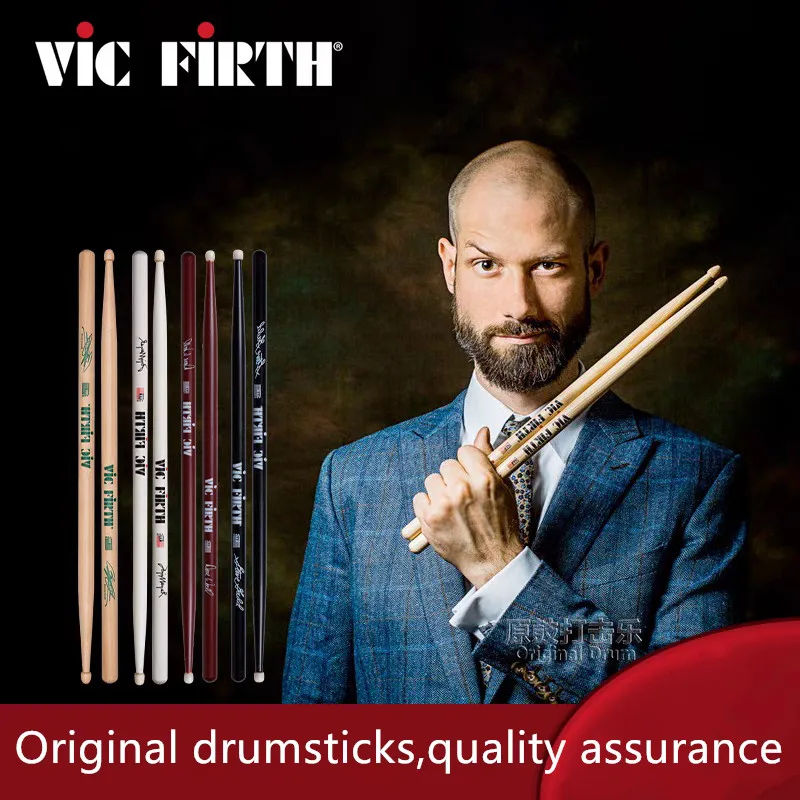 Drumsticks Professional Vic Firth 5A 5B 7A 2B Hickory For Jazz Rock Durable Musical Instrument