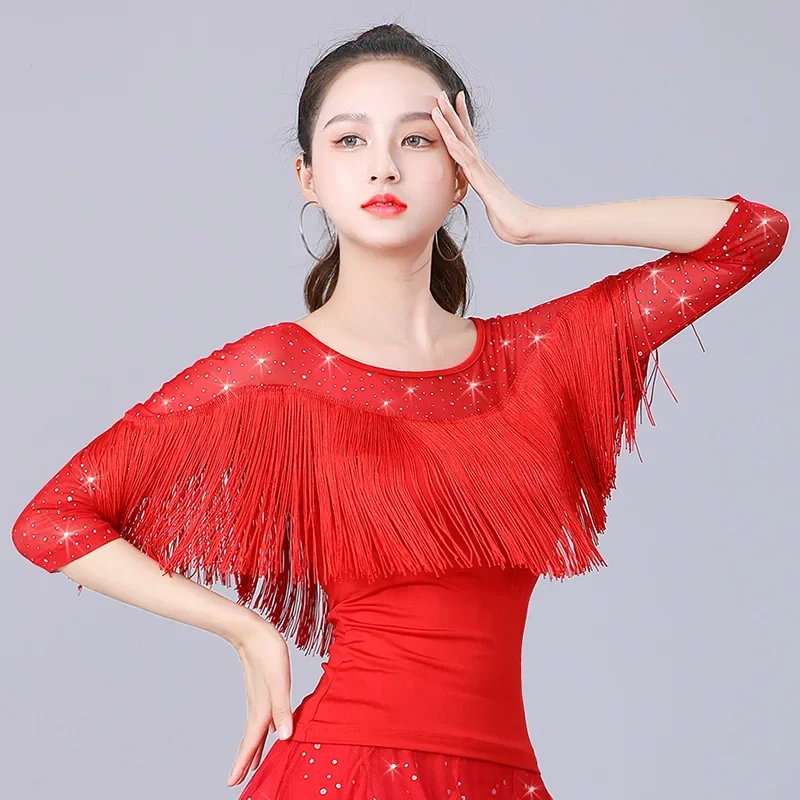 Modern Dance Top Women New Exercise Clothing Square Dance Clothes Fashionable Ballroom Clothes National Standard
