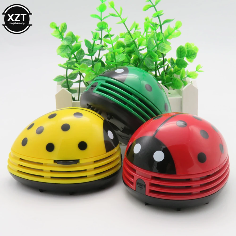 Compact Ladybug Desktop Vacuum Cleaner