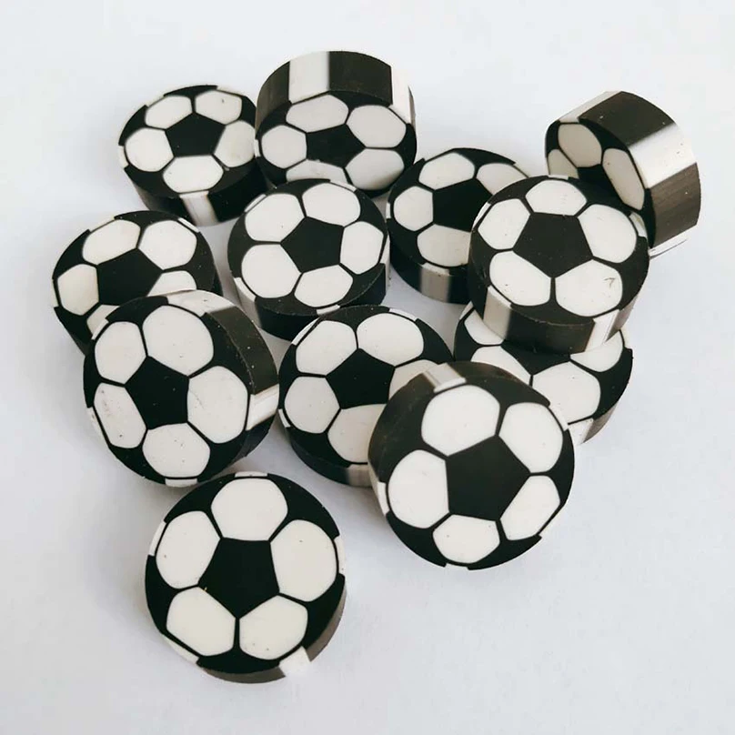 5Pcs Football Eraser Pencil Eraser Plasticine Eraser Biscuit Eraser Kneadable Eraser Retractable Eraser Basketball Stationery