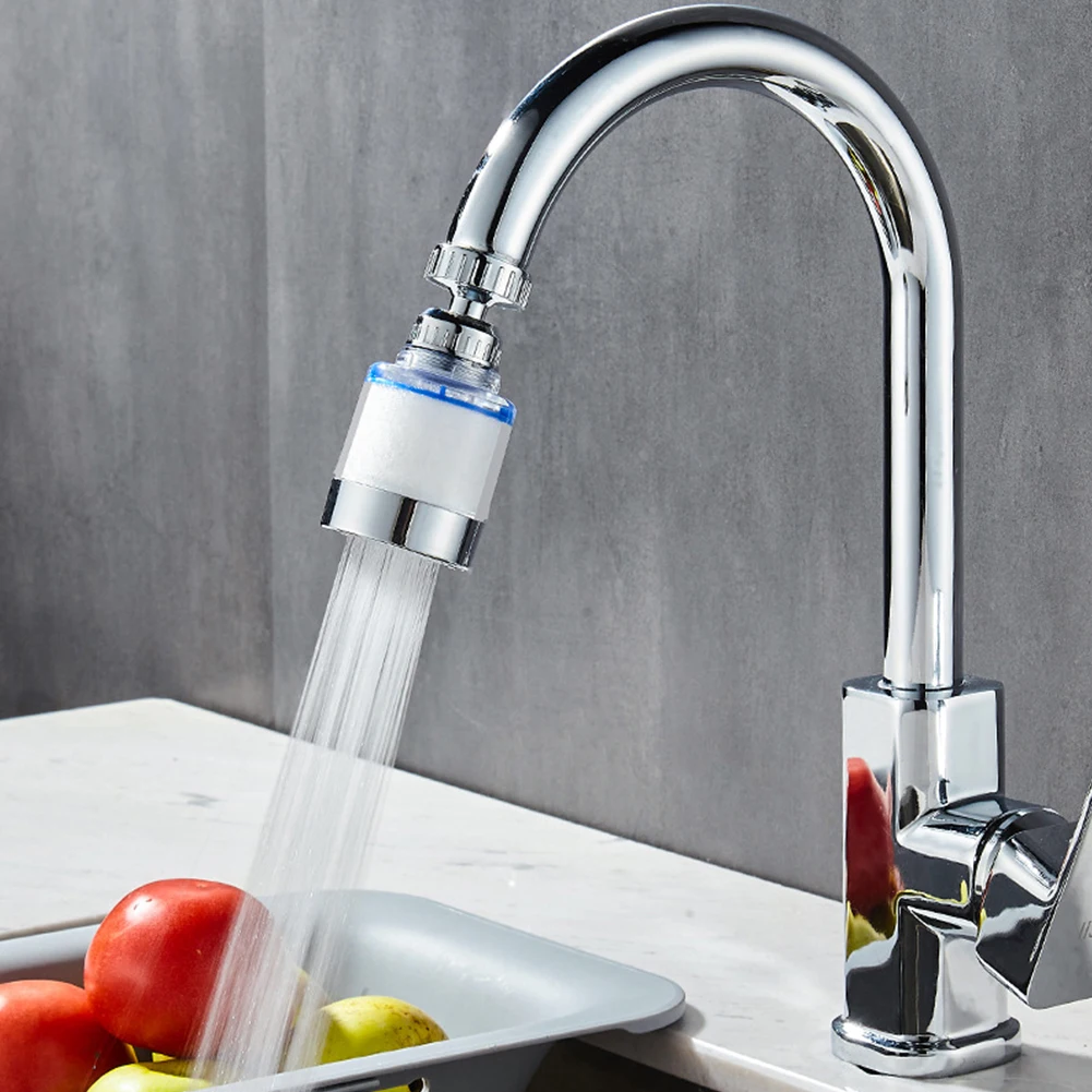360 Degree Water Filter Tap with PP Cotton Filter Element Tap Descaler Attachment Easy To Install and Replace