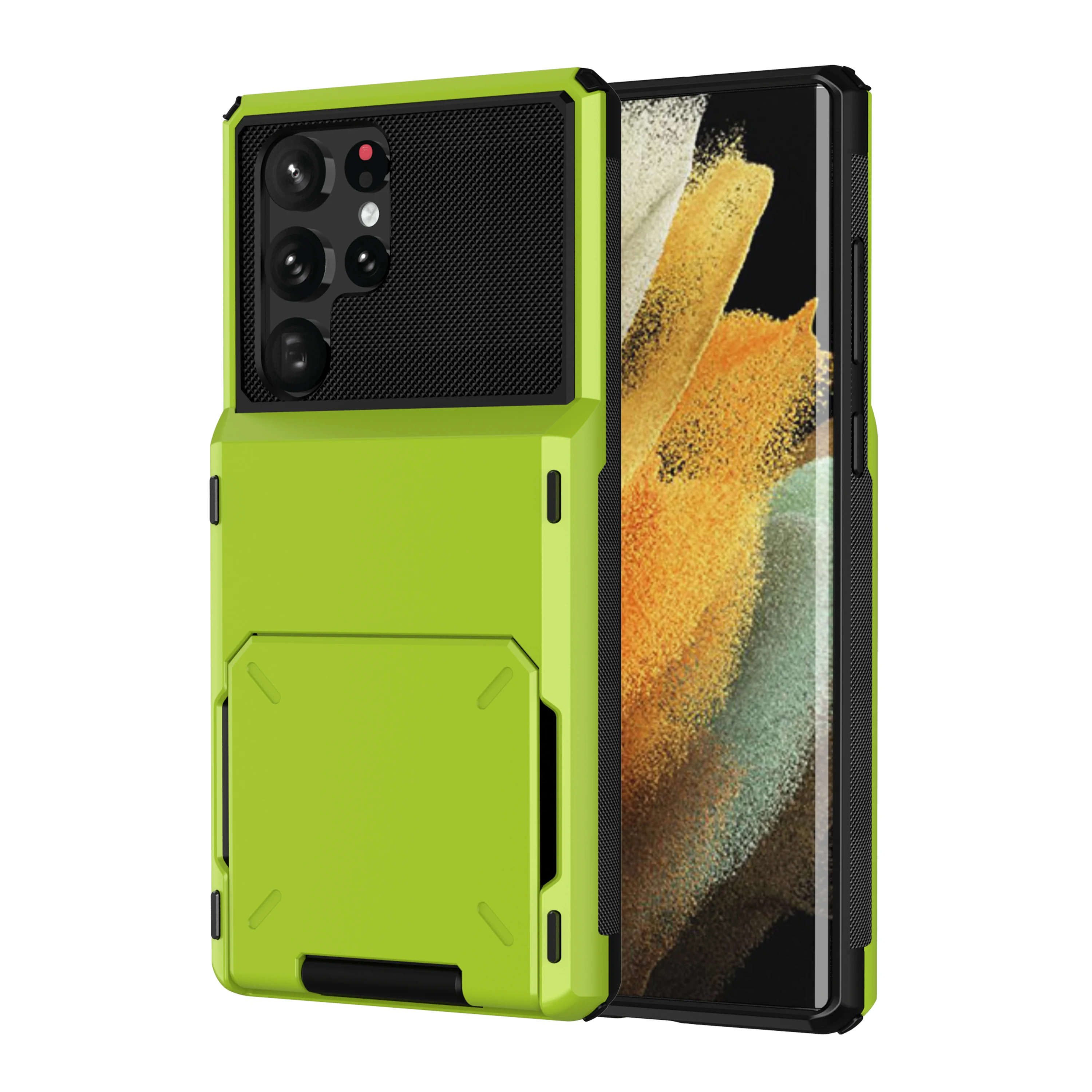 cute samsung phone case Dành Cho Samsung S22 Cực Ví Flip Cover Thẻ Bỏ Túi 2 Lớp Bảo Vệ Toàn Thân Máy Bảo Vệ Cứng ốp Lưng samsung cases cute Cases For Samsung