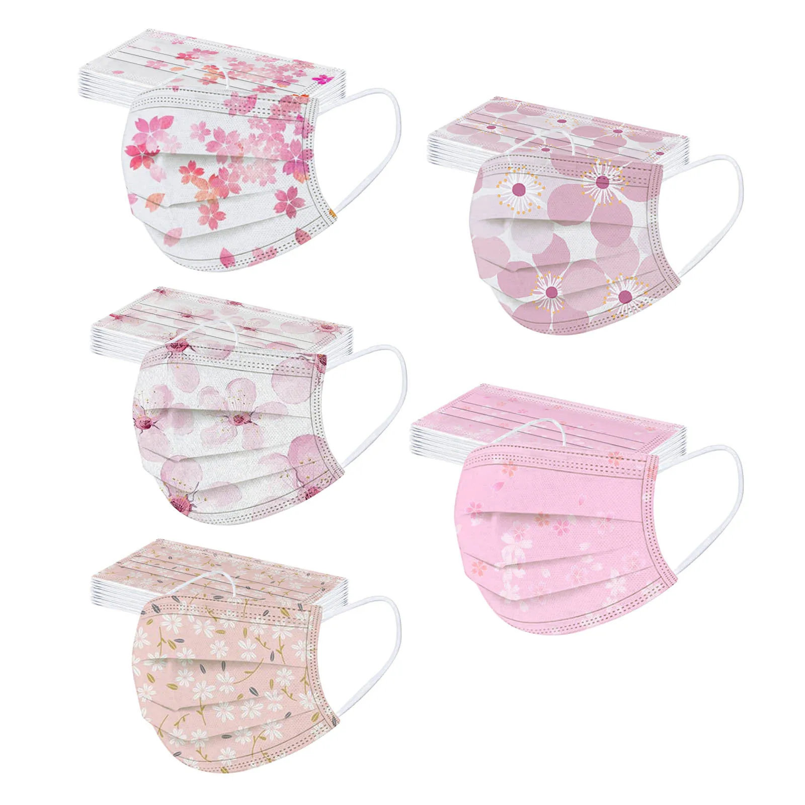 

Adult'S Three-Layer Protective Dust-Proof Cartoon Print Disposable Mask Disposable Face Mask Mouth Cover 마스크 маски マスク가면 маска