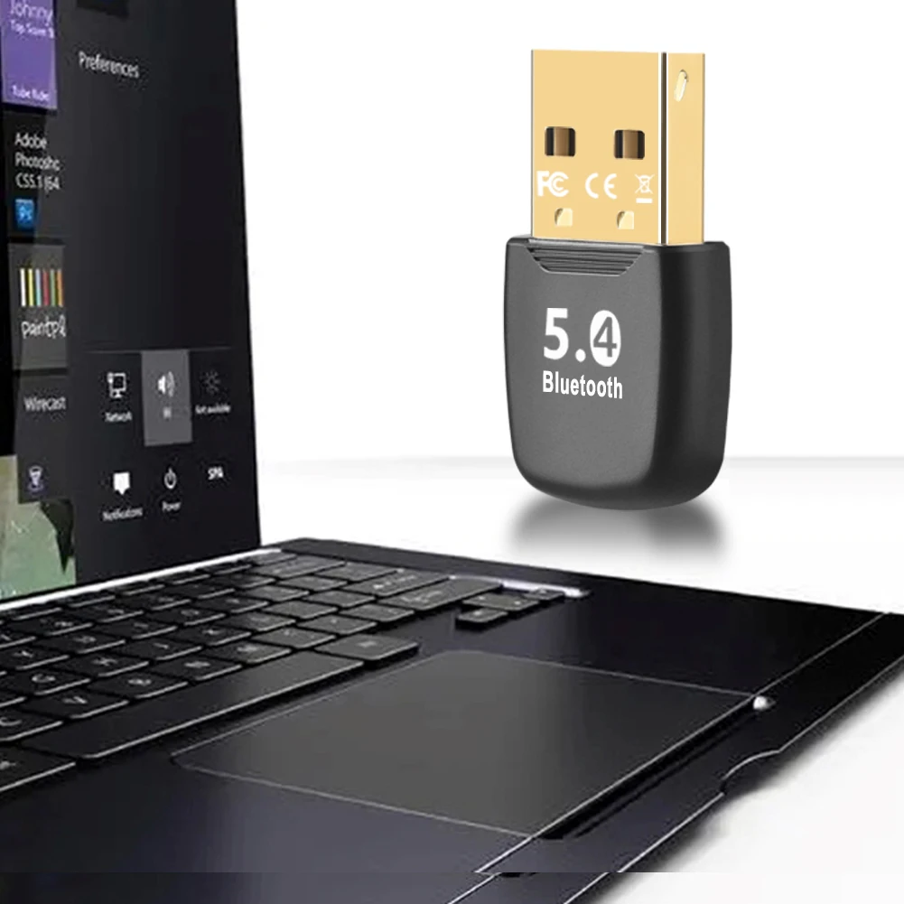 PC 노트북 무선 스피커용 USB 블루투스 호환 5.4 어댑터, 오디오 동글 드라이버, 무료 음악 오디오 리시버