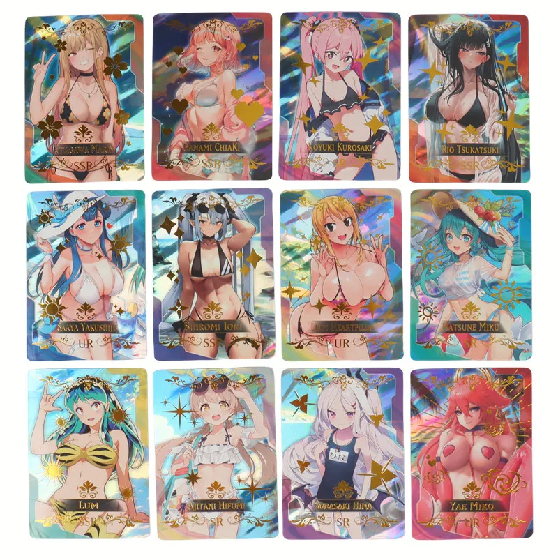 Anime Trading Cards 55Pcs Goddess Story Holographic Cards