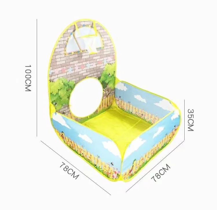 3 In 1 Kids Ball Pit Tents With Crawl Tunnel Wigwam Tent For Children Children Play Tent House Tunnel Baby Ball Pool