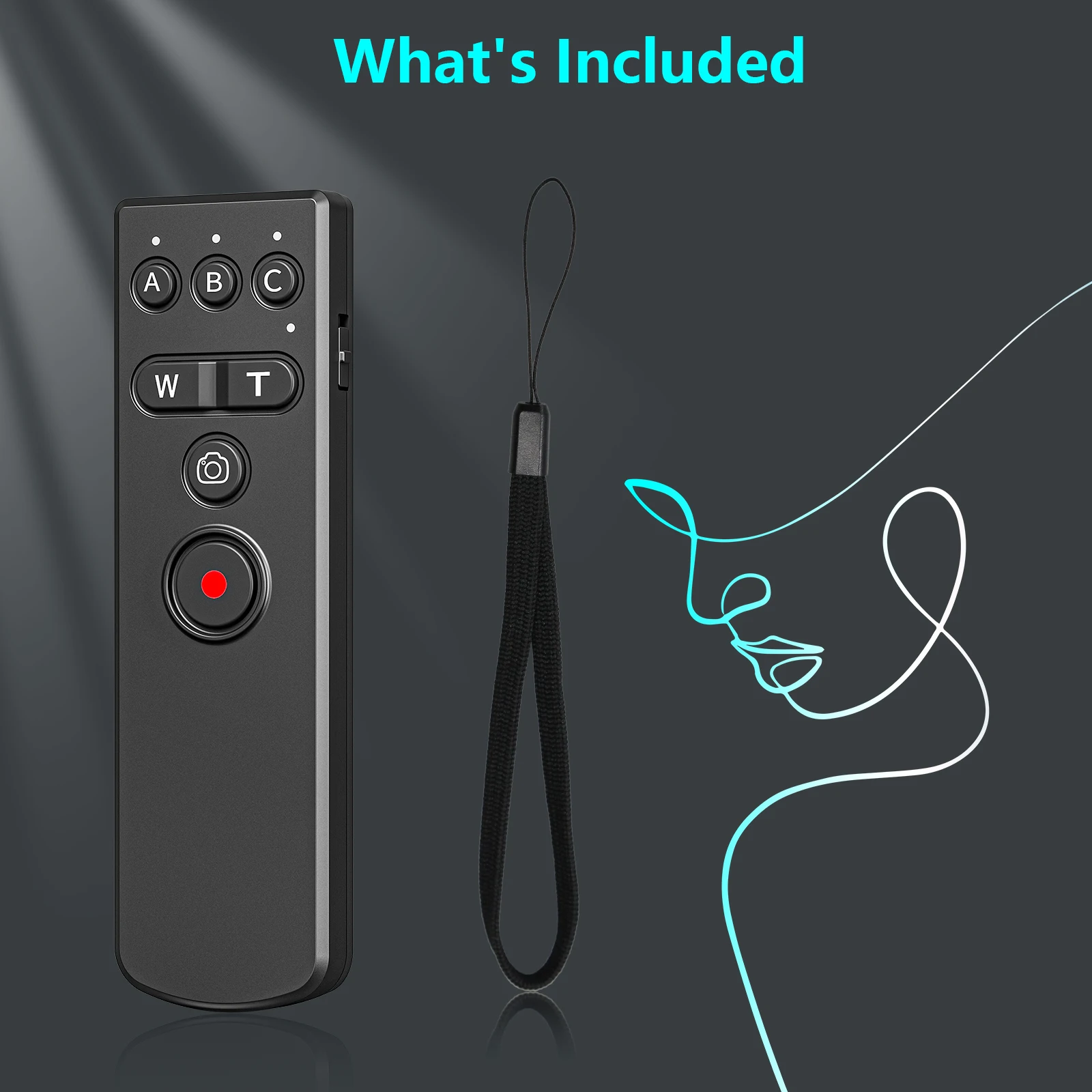 AODELAN 4 in 1 Bluetooth Wireless Remote Control BR-SS for Canon Sony Nikon and Phone Camera Video Recording Focus Pictures camera remote shutter button camera remote shutter release