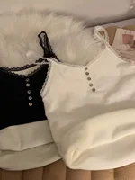 Women's Lace Trim Fce Lined Thiened Vest Design Sensation Inner Wear Outer Wear Versatile Top for Autumn Winter - Image 5