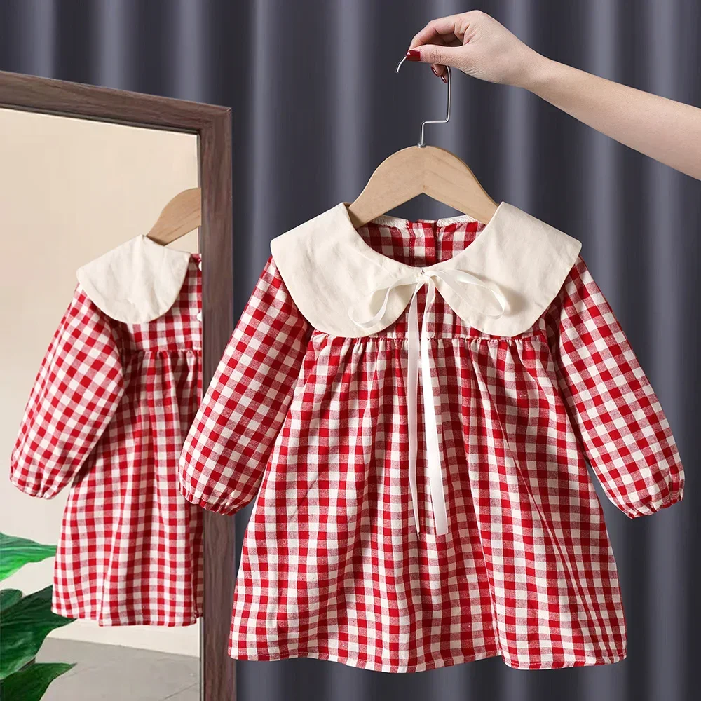 Girls' Dress Autumn New Spring And Autumn Children Foreign Style Princess Skirt Net Red Little Girl Baby Dress