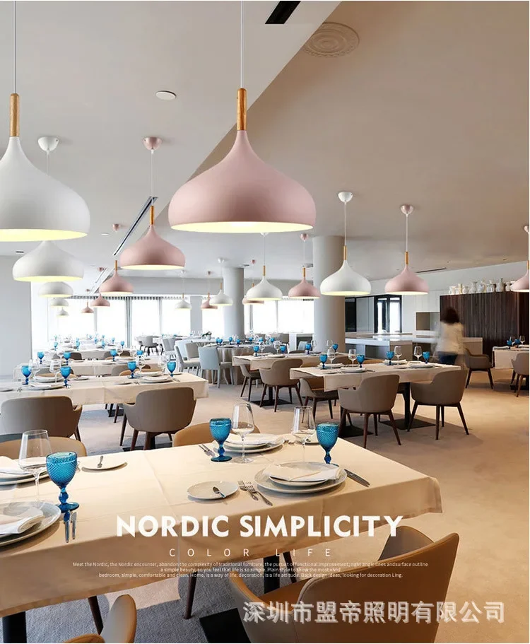 Nordic Wooden Chandelier - LED Pendant Light for Bedroom Living Room