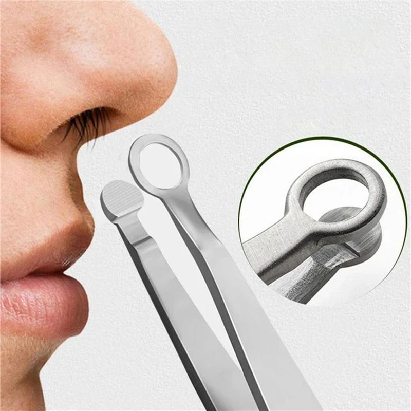 유니버설 코털 트리밍 족집게, 코 트리머, 족집게, 둥근 팁, 눈썹, 완벽한 강철, 코털 제거 트리밍, 2022