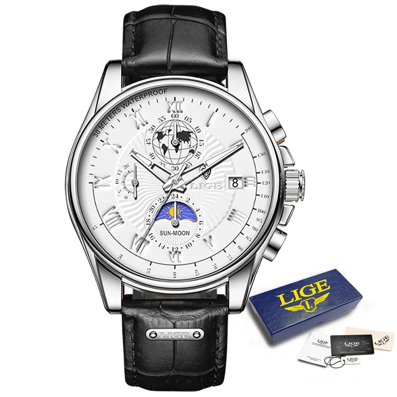 2025 LIGE Men's Watches Top Brand Luxury Men Wrist Watch