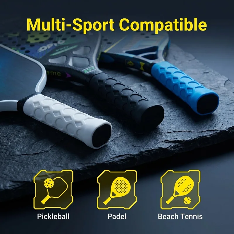 Enhanced Grip for Padel, Beach Tennis, and Pickleball Rackets - Premium Overgrip Rubber Accessory
