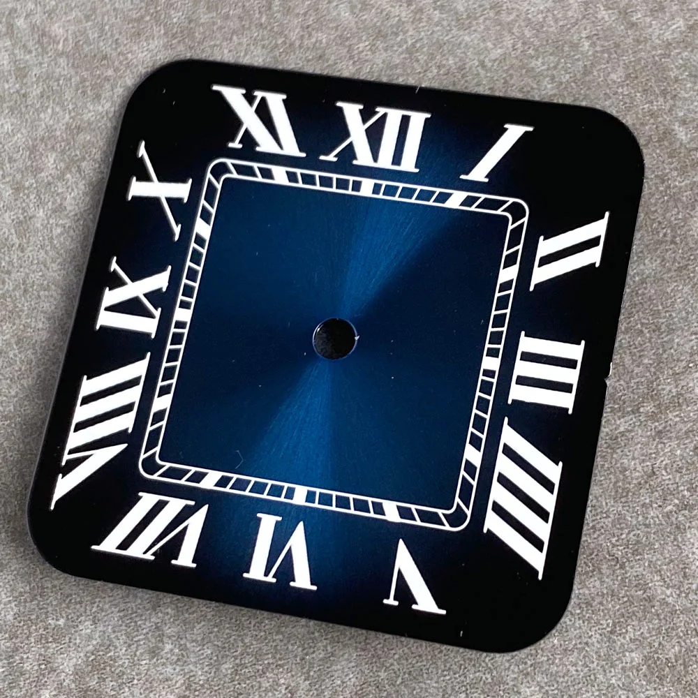 Zweifarbige Uhrenzubehörteile aus 316L-Edelstahl, 38 mm quadratisches Gehäuse, Zifferblatt mit römischen Ziffern, Zeiger-Set, passend für NH35A NH36A, Materialglas – Detail 23