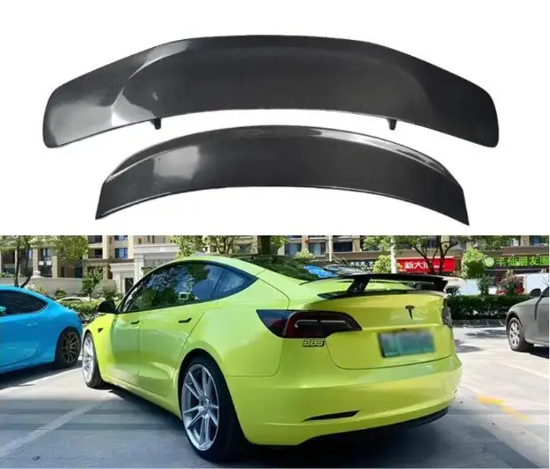 

Для Tesla Model 3 2019 2020 2021 2022 2023 FRP/Настоящее Кованое углеродное волокно Автомобильный задний багажник губа двухслойный GT Спойлер