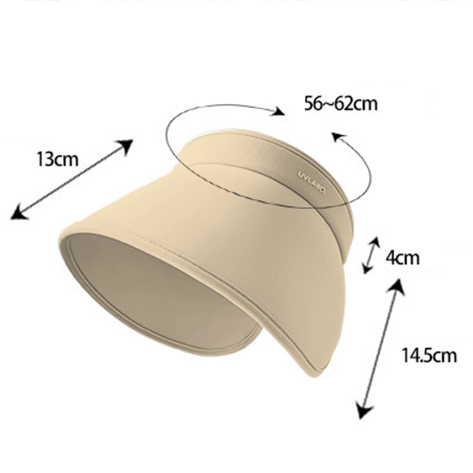 Sombrero de sol de ala ancha para mujer, de verano, que envuelve el rostro, con protección UV. Visera transpirable para exteriores, ideal para la playa, viajes y deportes._voghion.com