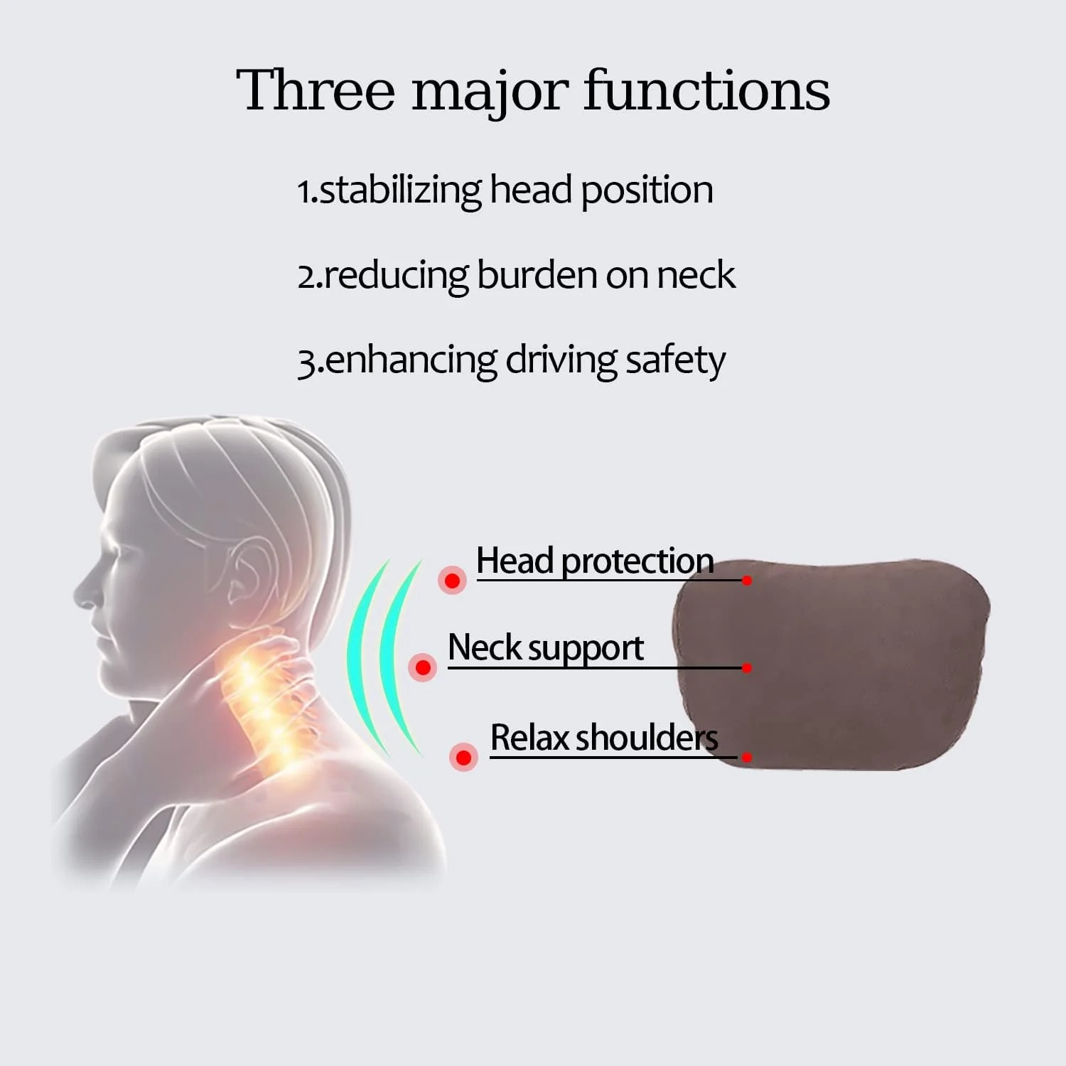 Memory Cotton Car Headrest Neck Support For Car Supplies Seat Class Soft Universal Adjustable Car Pillow Neck Rest Cushion