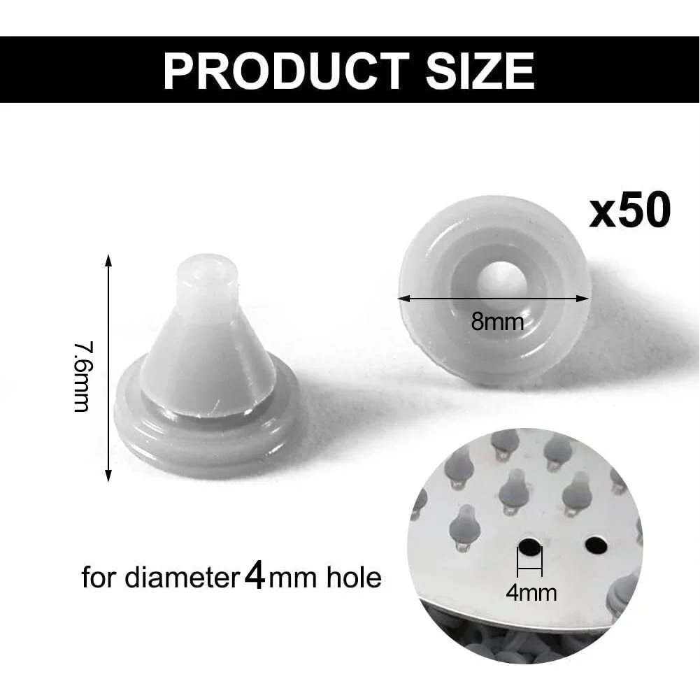 50pcs/set Shower Head Nozzles Replacement Part Spray Silicone Universal Water Outlet Liquid Soap Dispensers Tool Accessories 6