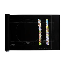 Portable Jigsaw Puzzle Playmat Blanket - Holds Up to 1500 Pieces (Black)