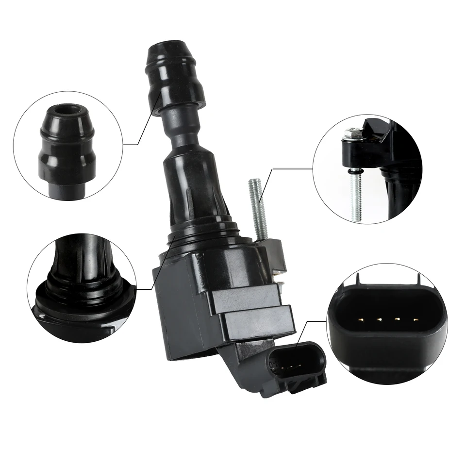 Coleccion De Minerales Kit De 4 Bobinas De Encendido 4 Bujías De Iridio Para Nissan Altima, Sentra - Referencia UF549 Fluorita Azul