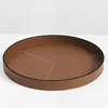 Modern Leather Storage Tray Geometric Circular Decoration Table Jewelry Organizer Bedroom Cosmetics Container Home Decoration 3