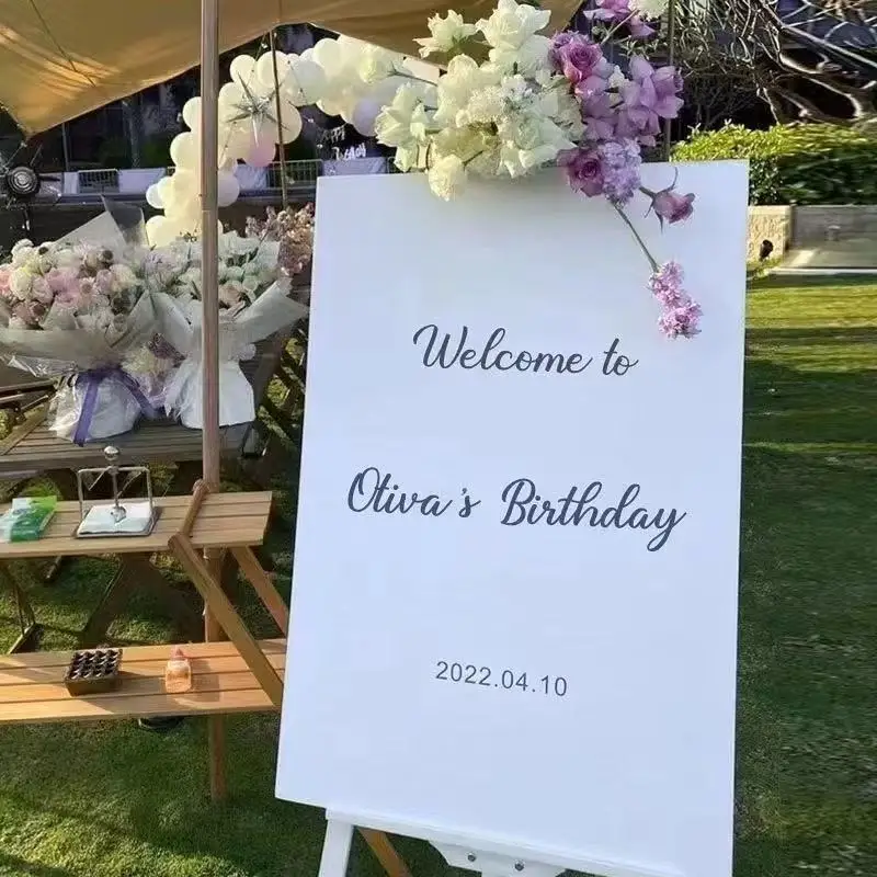 White Foam Poster Wedding Sign-in Wall Board Printing Waterproof Personalized PVC Foam Board for Birthday Party Celebrate