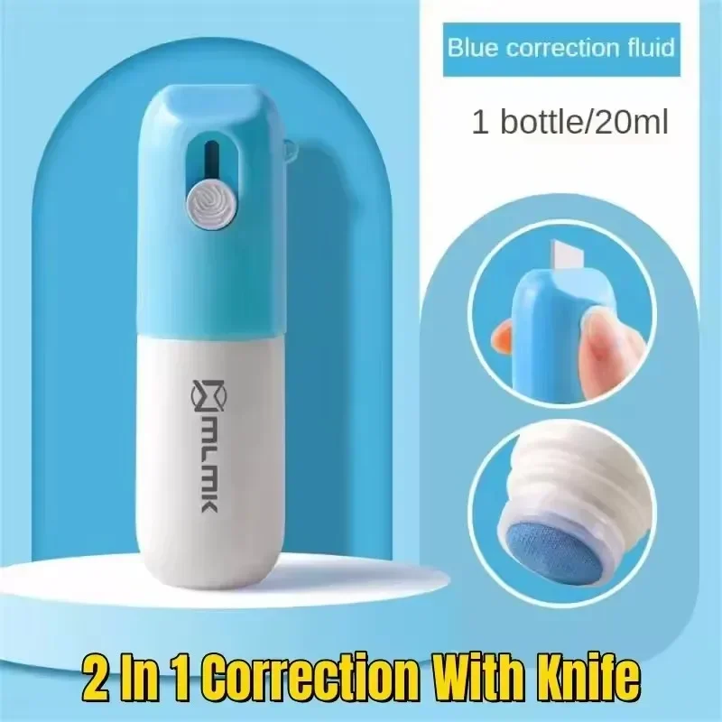2 In 1 Thermal Paper Correction Fluid Unboxing Knife Durable Thermal Paper Data Identity Protection Fluid Eraser Box Opener