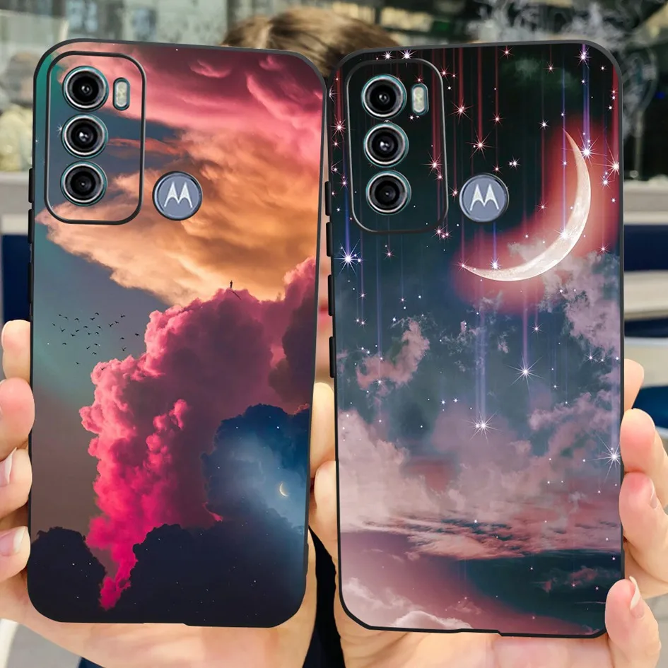 For Motorola Moto G60 2021 Case Luxury Marble Soft Silicone Black Bumper Phone Back Cover For Moto G40 Fusion Case MotoG60 Funda 6
