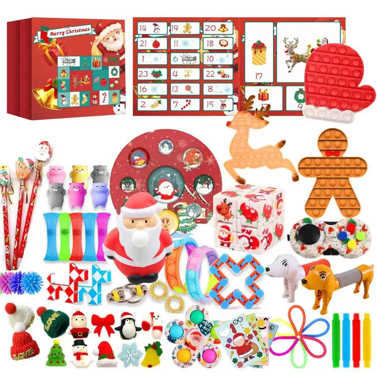 Calendario De Adviento De Navidad 2023 Para Niños, 24 Juguetes De