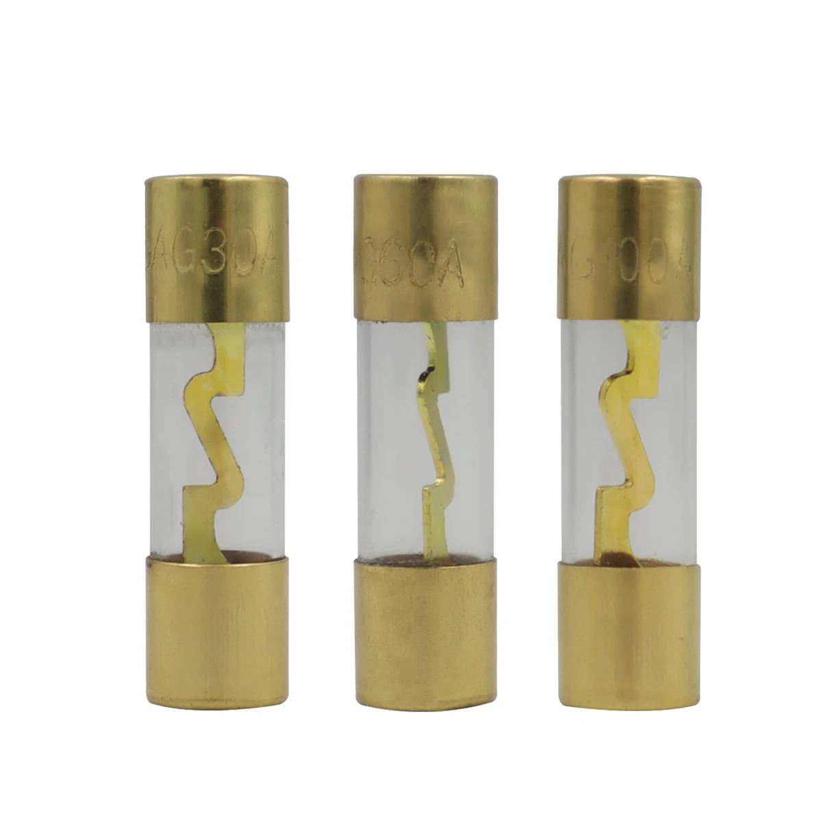 Auto Car Fuse Holder Block 30A/60A/100A AGU Fuse Holder Audio In Line AMP Amplifier Gold Plated