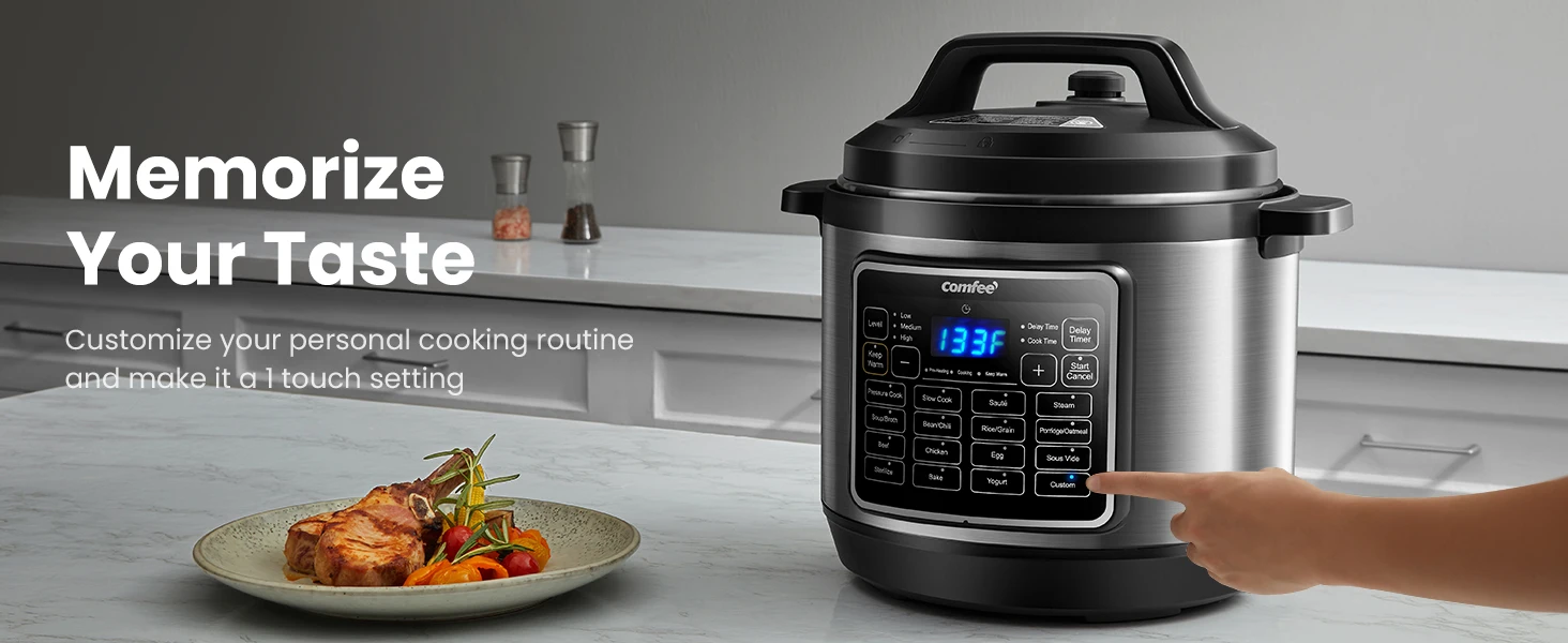 Description Picture 6 of itemCOMFEE’ 16 in 1 Electric Pressure Cooker 8 qt Instant Multi Cooker Olla de Presion Non-Stick Pot Yogurt Maker Slow Rice Cooke