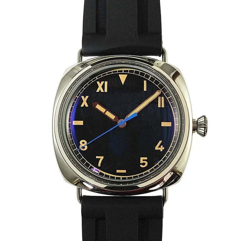 

Мужские часы для Seiko Nh35 C9, светящиеся Ретро военные механические наручные часы темно-синего цвета для мужчин, Прямая поставка, мужские часы