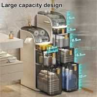 Bathroom Storage Cabinet InstallationFree Toilet Drawer Ultra Narrow Kitchen Organizer Closestool Crevice Rack Shelves 1