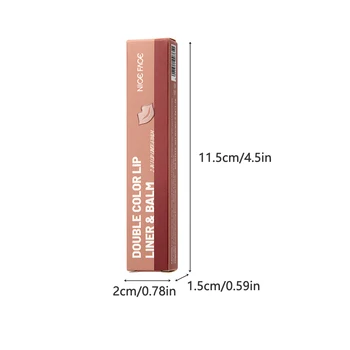 Matita per Labbra e Rossetto a Doppio Uso, Look Labbra Completo in un Solo Passaggio, Cosmetico per Labbra Cremoso, Impermeabile e Resistente allo Sbiadimento