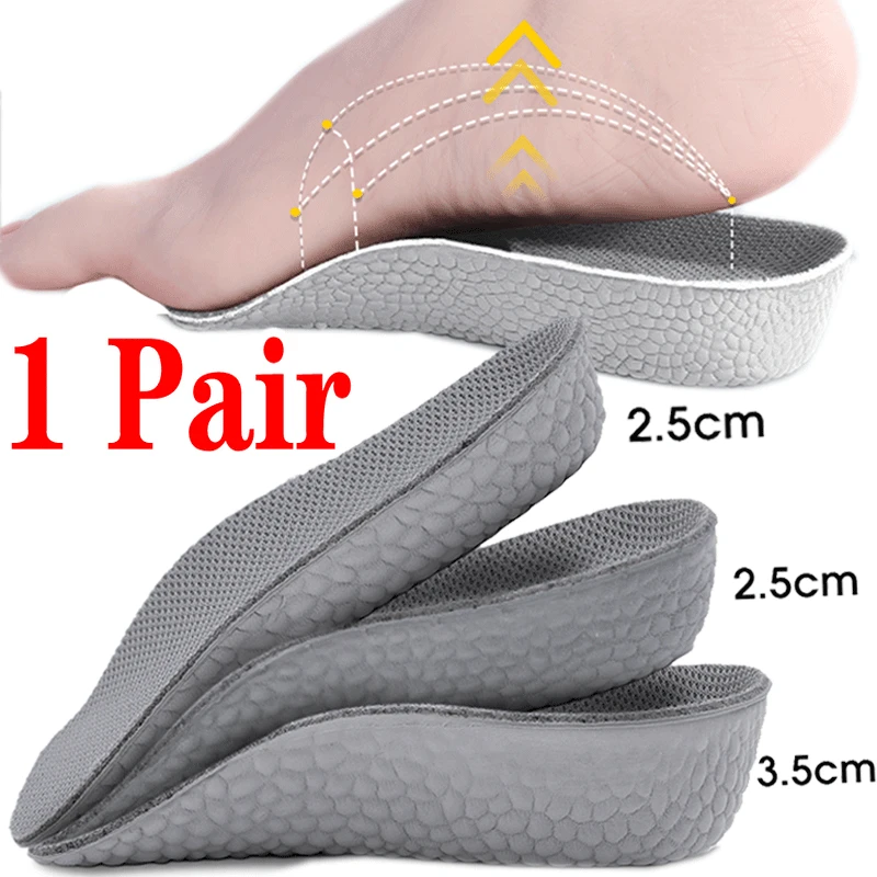 

Men Women Ventilation EVA Increase Height High Half Insoles Shoe Inserts Increased Height Insole Pads 1.5/2.5/3.5cm Height