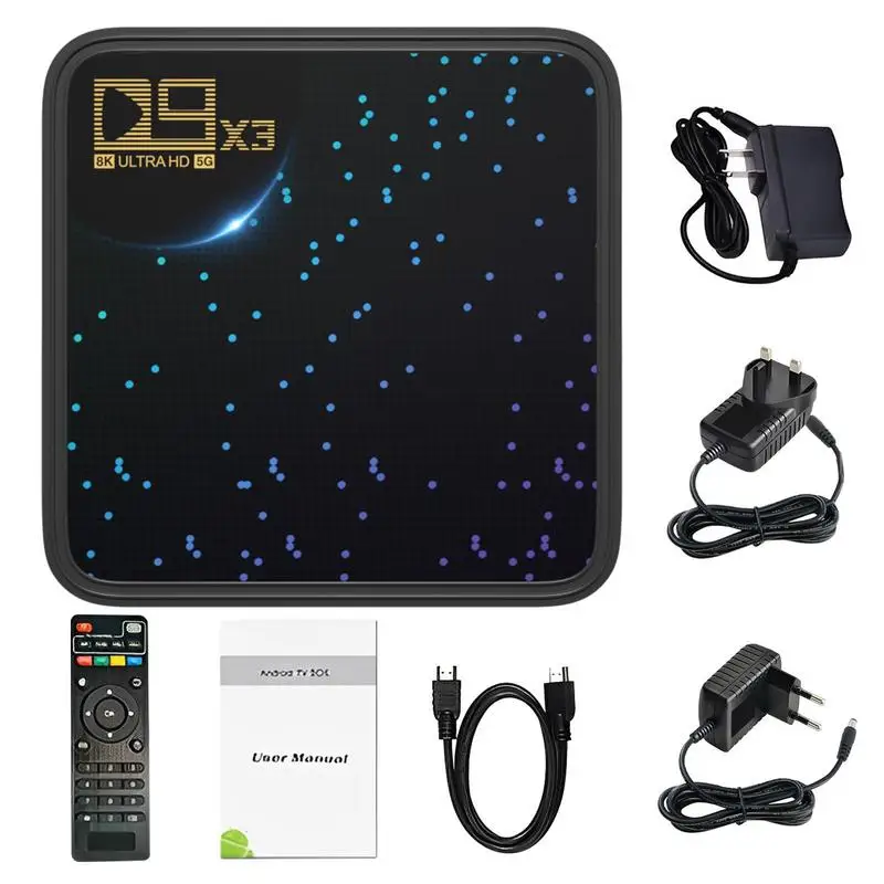 

Smart 9.0 TV Box 2GB Ram 16GB ROM Set Top TV Box Support WiFi 2.4GHz HD 8K Media Player With Remote Small Home Appliances