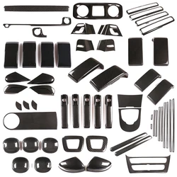 For Mercedes-Benz G-Class W464 2019-2022 ABS Carbon Fiber Interior Kit Dashboard Console Gear Shift Panel Cover Trim Stickers