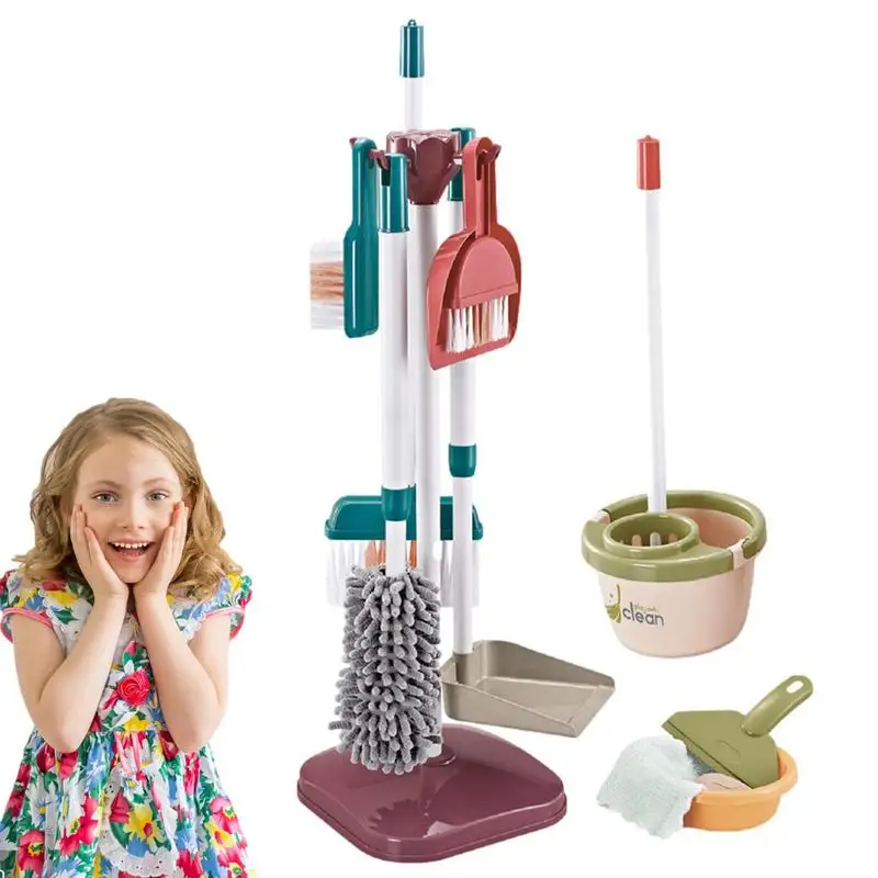 KidsCleaningSetHousekeepingPretendPlayKitCleaningToysGift