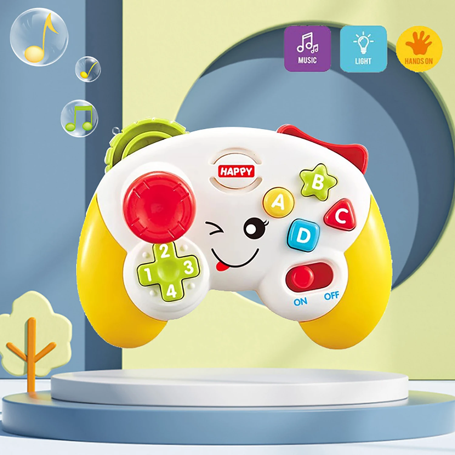 Fun early education simulation children's music toys, early education games, handlebars, lighting, parent-child interaction 6