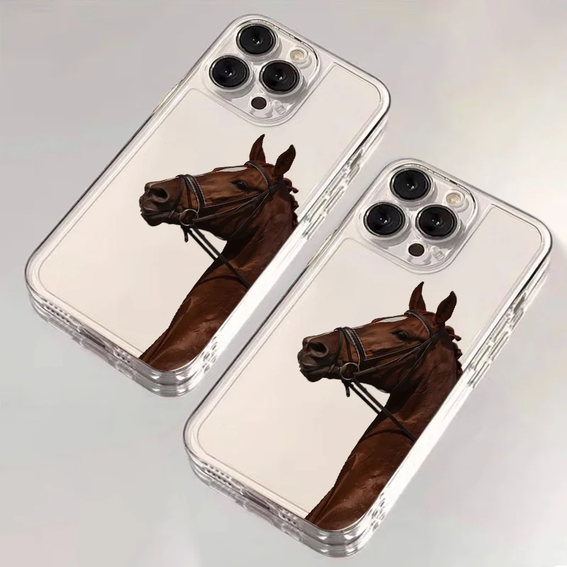 Elegant Animal Horse Soft Phone Cover Case