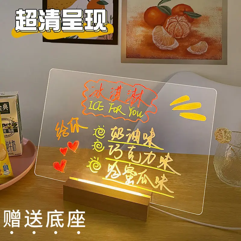 

Set Up Small Blackboard Diy Luminous Board Billboard Luminous Menu Board Write Price Board Blackboard Desktop Display Board Fact