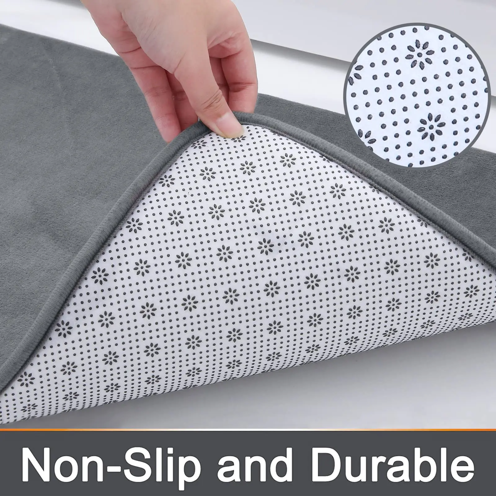 Olanly Non Slip Silicone Bath Mat Soft Memory Foam Foot Gray Bathroom Rugs  For Shower, Bathroom, And Stone Floor Super Absorbent And Quick Dry Gray Bathroom  Rugs From Nan0010, $13.47