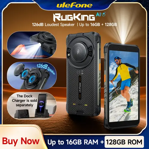 Ulefone RugKing 4G Rugged Phone Android 15 Up to 16GB+256GB AI Smartphone 9600mAh Waterproof 5.99" 50MP NFC Global Version 126dB - Image 7