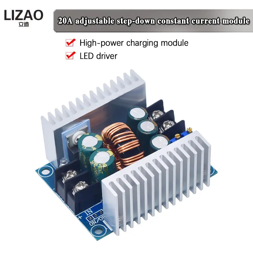 300W 20A DC-DC понижающий преобразователь модуль с драйвером постоянного тока для