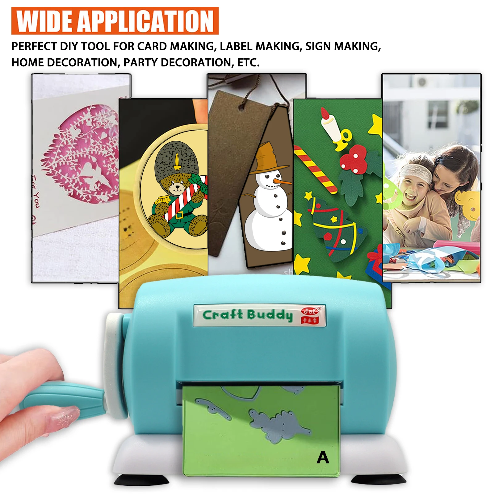 scrapbooking gereedschap in gebruik