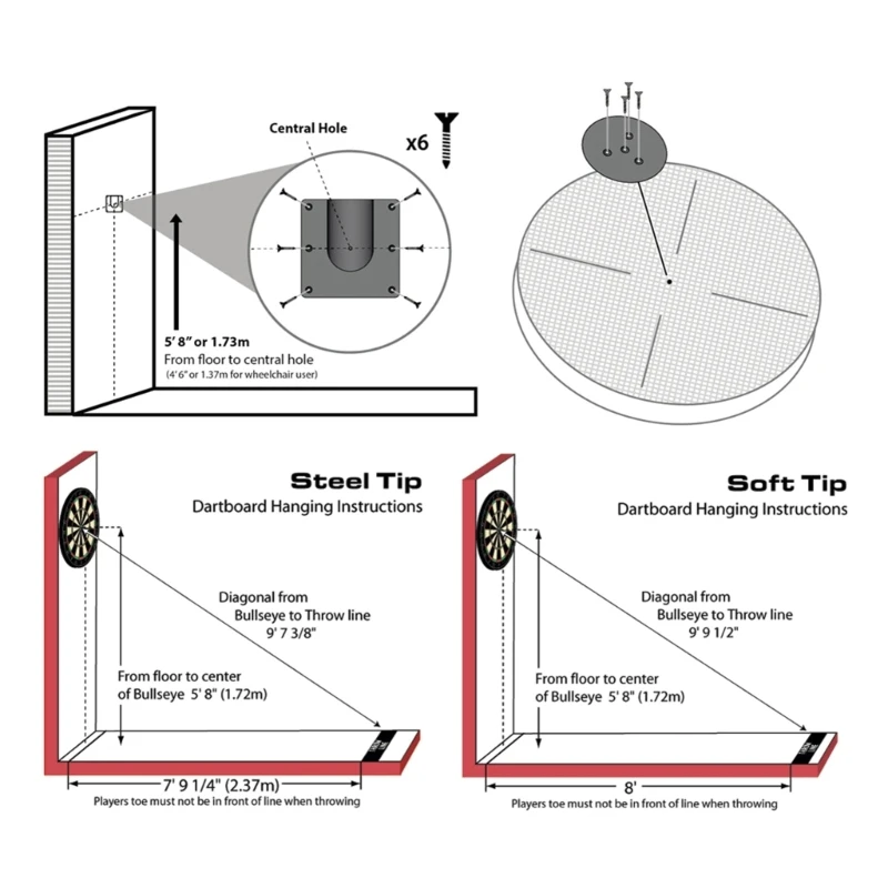 Wall Mounted Holder Dartboards Mounting Bracket Board Suspensions Stand Set Darts Accessories Holder