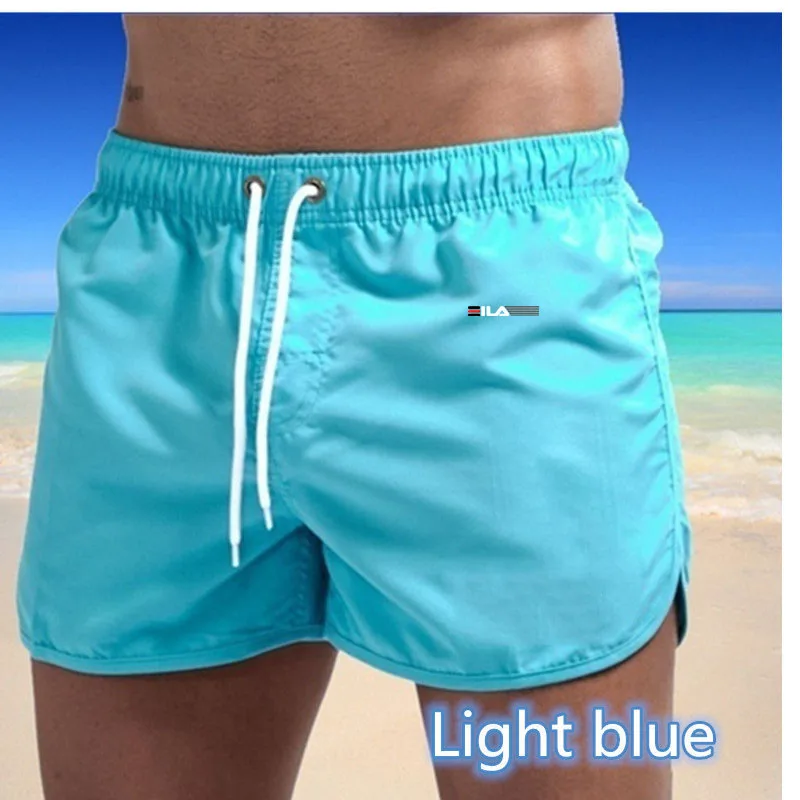 Sports shorts men New Mens Sexy Swimwear Shorts Gym Running Workout Shorts Beach Board Shorts with Liner Pockets Towel Loop 2