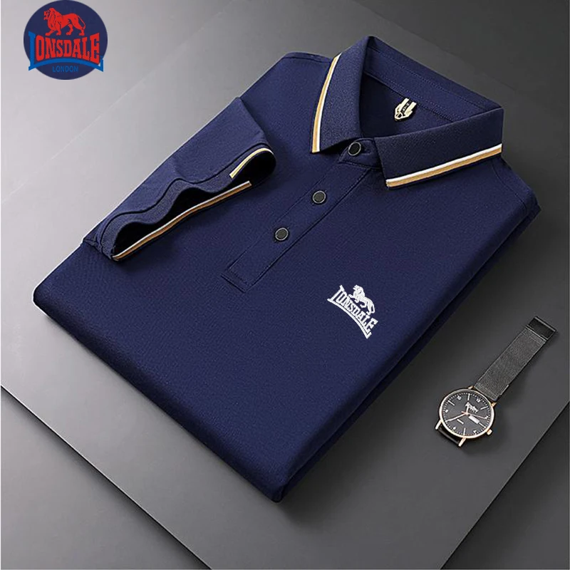 2025 Embroidered Polo Men's 100% Cotton Polo Shirt Summer New Business Leisure Breathable High-Quality Polo Shirt for Men 2