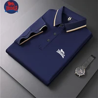 2025 Embroidered Polo Men's 100% Cotton Polo Shirt Summer New Business Leisure Breathable High-Quality Polo Shirt for Men 2